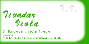 tivadar viola business card